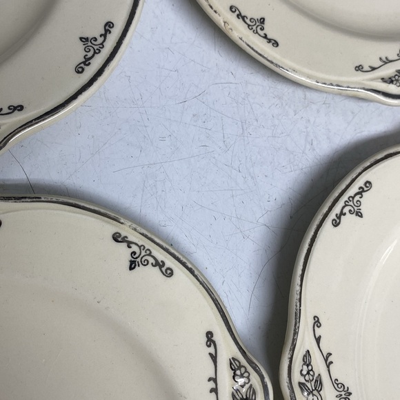 Homer Laughlin Silver Virginia Rose Patrician Bread and Butter Plates Set of Six - Picture 12 of 16